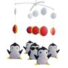 Handmade Baby Crib Mobile Animal Hanging Musical Mobile Infant Nursery Room Toy Decor; Penguin