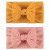 2Pcs/Lot Baby Headband Sets Bow Baby Girl Nylon Headbands Twist Cable Soft Knot Turban Kids Headwear Baby Accessories Haarband