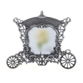 Retro 3x3 Metal Photo Frame Antique Silver Carriage Baby Photo Frame Hollow Out Carved Picture Frame Gift Home Decor