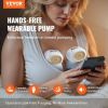 VEVOR Breast Pump, Wearable Electric Breast Pumps Hands Free, 4 Mode & 12 Levels, 300mmHg Strong Suction