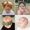 2Pcs/Lot Baby Headband Sets Bow Baby Girl Nylon Headbands Twist Cable Soft Knot Turban Kids Headwear Baby Accessories Haarband