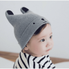 Grey Baby Bear Ear Knit Hat