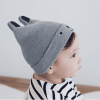 Grey Baby Bear Ear Knit Hat