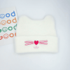 White Baby Cute Embroidered Cat Ear Hat