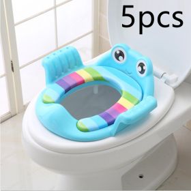 Baby Children Toilet Seat Toilet (Option: Blue 5pcs)