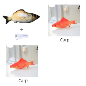 Without Cat Nip Version - Electric Jumping Fish Simulation Electric Fish Toy (Option: Set E)