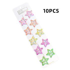 10pcs/set Girls Cartoon Nylon Scrunchie Kids Ponytail Holder Hair Bands Rubber Band Headband Fashion Hair Accessories (Color: C- 2)