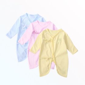 Baby 3-pack Bodysuit Pure Cotton Newborn Children's 0-6 Month Butterfly Romper Creeper (size: 52cm)