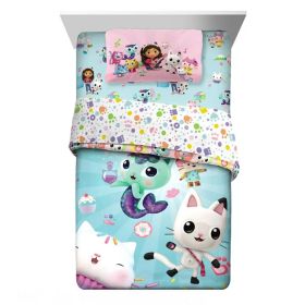 Kids Bed in a Bag;  Comforter and Sheets;  Pink and Blue;  DreamWorks;  Twin | Fu'll (size: Full)