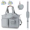 Breast Pump Bag Diaper Tote Bag with Detachable Shoulder Strap Side Pocket Free Baby Bibs Compatible with Spectra S1 S2 Medela