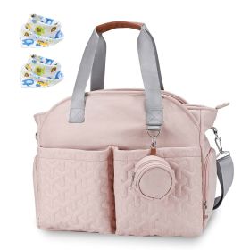 Breast Pump Bag Diaper Tote Bag with Detachable Shoulder Strap Side Pocket Free Baby Bibs Compatible with Spectra S1 S2 Medela (Color: Pink)