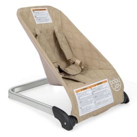 Baby Bouncer Seat with Aluminum and Metal Frame (Color: Beige)