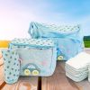 4Pcs Diaper Bag Tote Set Baby Napping Changing Bag Shoulder Mummy Bag with Diaper Changing Pad