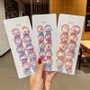 10pcs/set Girls Cartoon Nylon Scrunchie Kids Ponytail Holder Hair Bands Rubber Band Headband Fashion Hair Accessories