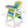 Multipurpose Adjustable Highchair,Children's dining chair for Baby Toddler Dinning Table with Feeding Tray and 5-Point Safety Buckle XH