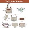 8Pcs Baby Nappy Diaper Bags Set for Mom Dad Mummy Handbags Multifunctional Diaper Changing Bags with Bottle Bag Mesh Bag Purse Diaper Pad 2 Burp Cloth