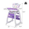 Multipurpose Adjustable Highchair,Children's dining chair for Baby Toddler Dinning Table with Feeding Tray and 5-Point Safety Buckle XH