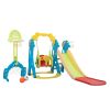 5 in 1 Slide and Swing Playing Set, Toddler Extra-Long Slide with 2 Basketball Hoops, Football, Ringtoss, Indoor Outdoor XH