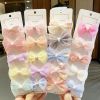 Chiffon Bow Ribbon Girls Hairpins Cute Colorful Bows Flowers Children Hair Clips Fashion Hair Accessories