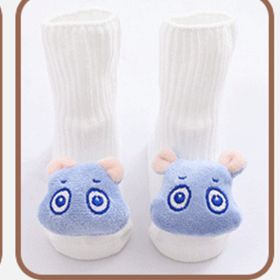 Baby socks (Option: White blue-S)