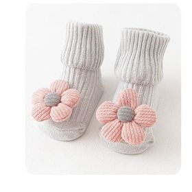 Baby socks (Option: Grey flowers-XS)